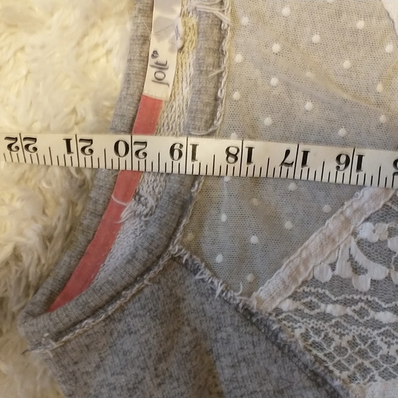 Jolt women's size L long-sleeved pull-over lace bodice top - Picture 5 of 8